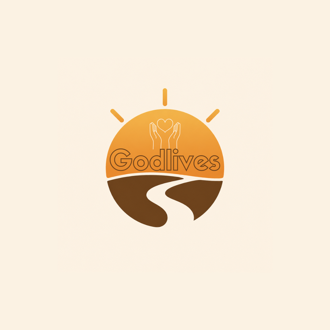 Godlives — sol cálido sobre un camino, símbolo de la marca